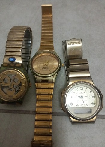 Vintage Altın Renk erkek karışık Saatleri - Görsel 3