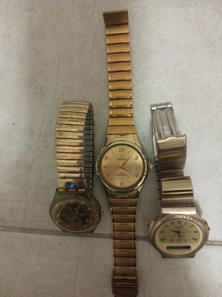 Vintage Altın Renk erkek karışık Saatleri - Görsel 2