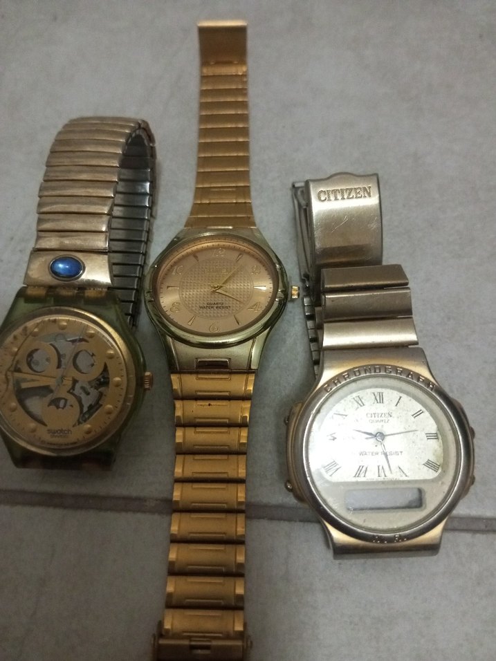 Vintage Altın Renk erkek karışık Saatleri - Görsel 3