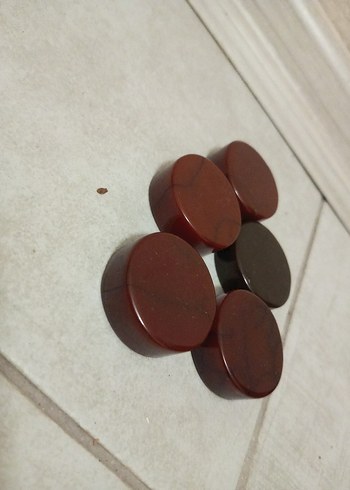 Kahverengi katalin eski Okey Pulu Seti - Görsel 3