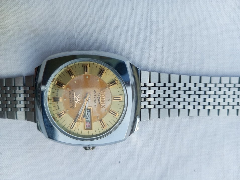 Vintage Erkek Altın Renk Otomatik Saat - Görsel 4