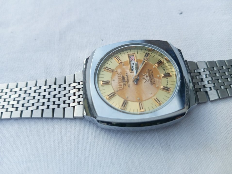 Vintage Erkek Altın Renk Otomatik Saat - Görsel 5