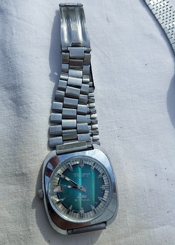 Turkuaz Kadranlı Vintage Erkek Saati - Görsel 2