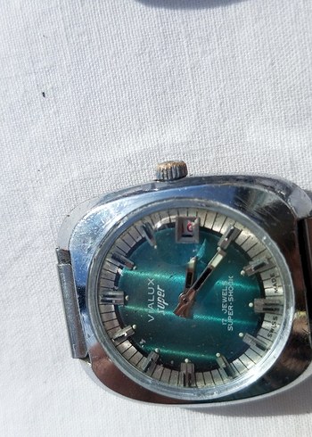 Turkuaz Kadranlı Vintage Erkek Saati - Görsel 5