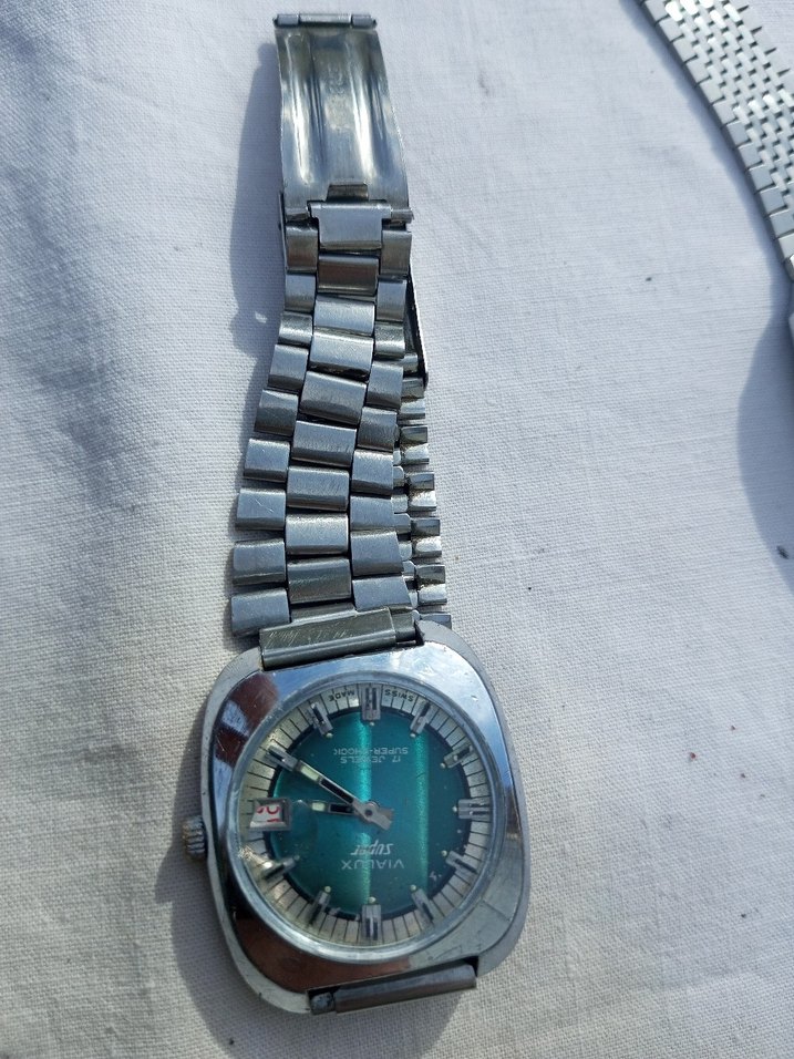 Turkuaz Kadranlı Vintage Erkek Saati - Görsel 2