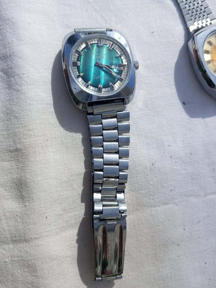 Turkuaz Kadranlı Vintage Erkek Saati - Görsel 3