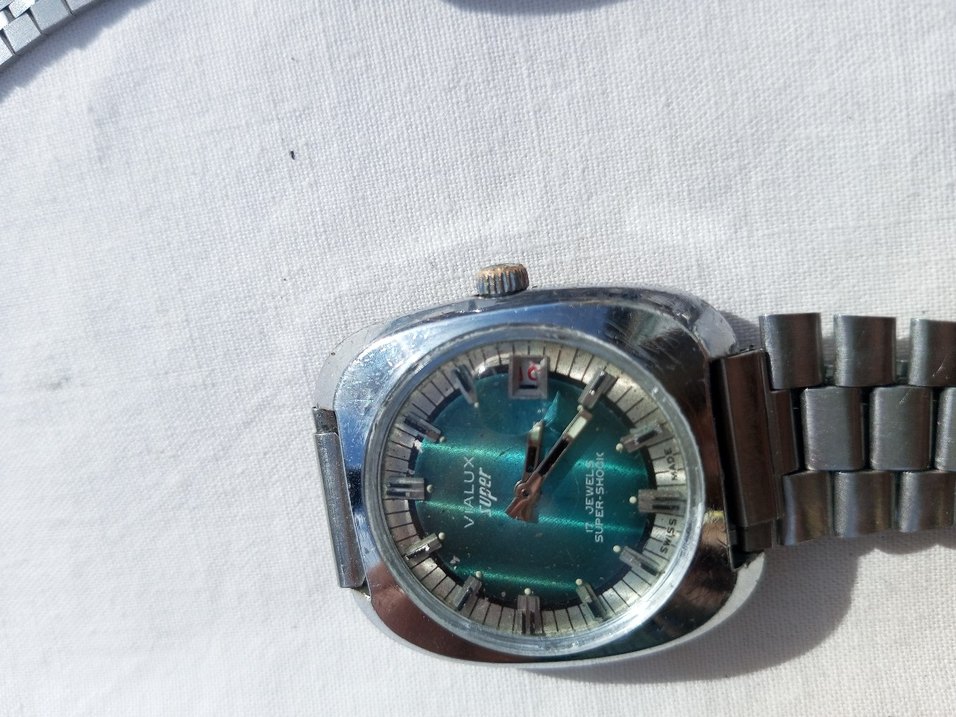 Turkuaz Kadranlı Vintage Erkek Saati - Görsel 5