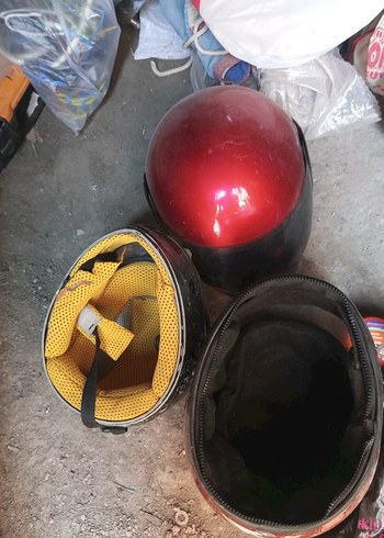 Kırmızı Parlak Desenli Biker Motosiklet Kaskı - Görsel 3