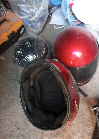 Kırmızı Parlak Desenli Biker Motosiklet Kaskı - Görsel 4