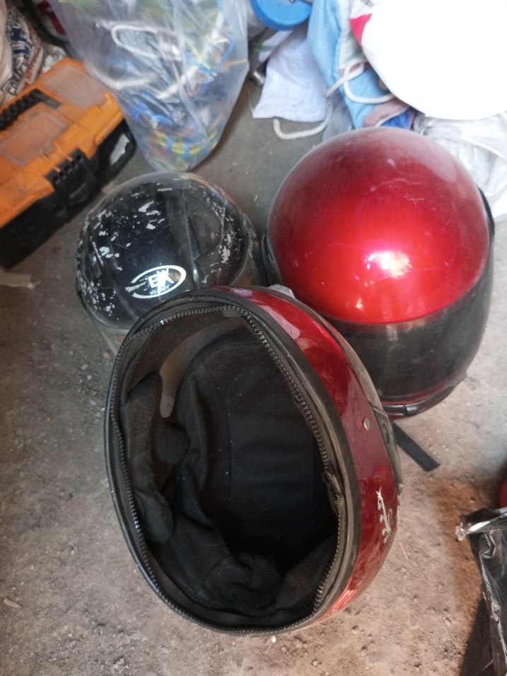 Kırmızı Parlak Desenli Biker Motosiklet Kaskı - Görsel 4