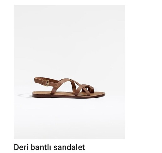 Oysho deri bantlı sandalet