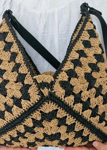 Zara motif Desenli Örgü Bohem Kadın Çanta