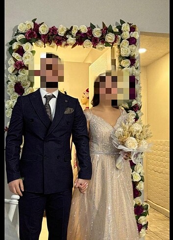 40 Beden ten rengi Renk Nişan elbisesi