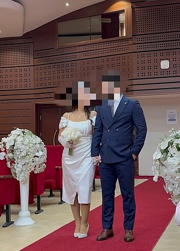 40 Beden beyaz Renk Nikah elbisesi