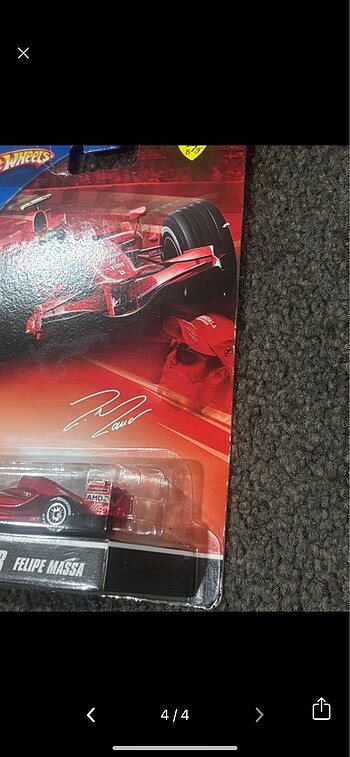  Beden Renk Hot Wheels Felipe Massa Formula 1