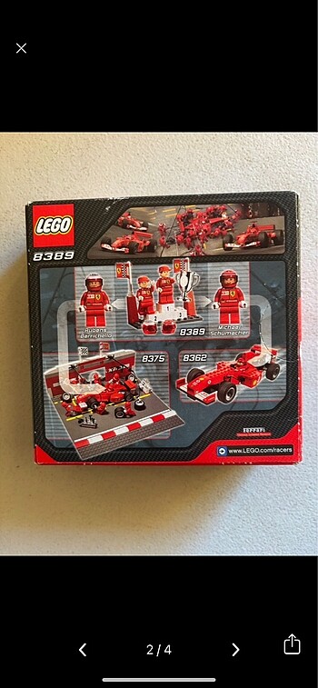 Diğer Schumacher F1 Ferrari Lego 8389