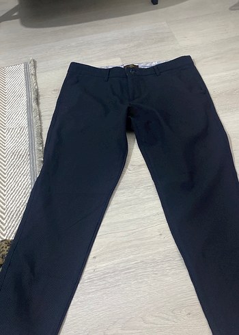 Lacivert Kemerli Erkek Denim Pantolon