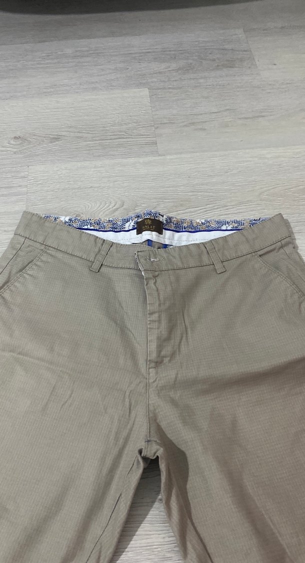 Bej Regular Fit Erkek Kemerli Pantolon - Görsel 4