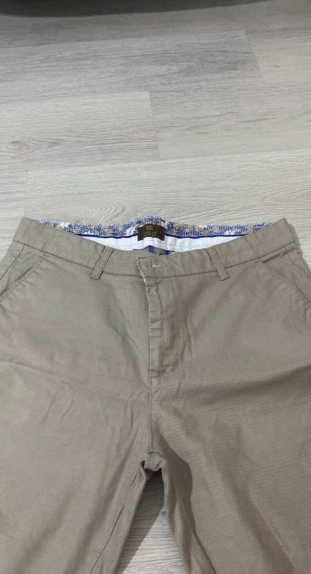 Bej Regular Fit Erkek Kemerli Pantolon - Görsel 3