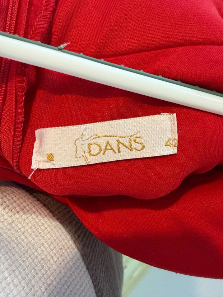 Bordo Uzun Kollu Fırfırlı Abiye Söz elbisesi - Görsel 2