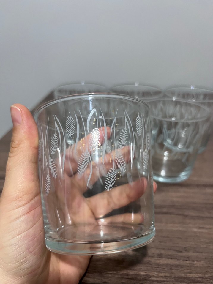 Desenli Cam Bardak Seti - Görsel 3