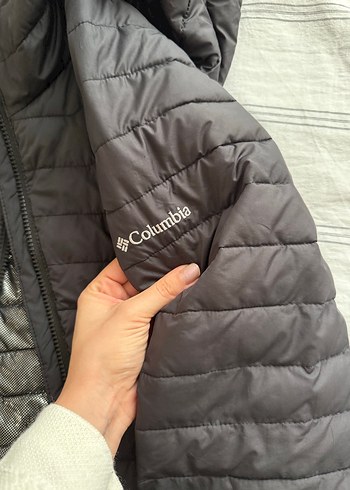 s Beden Orjinal Columbia Siyah kadın Kayak Montu Kapüşonlu