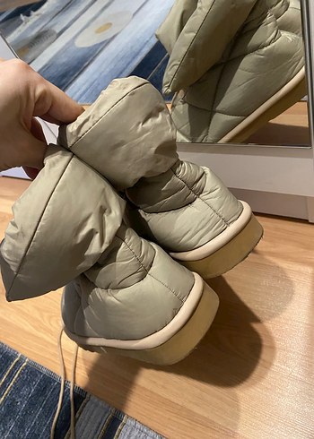 36 Beden camel Renk Bej Dolgulu Kadın Dolgu Topuk Bot