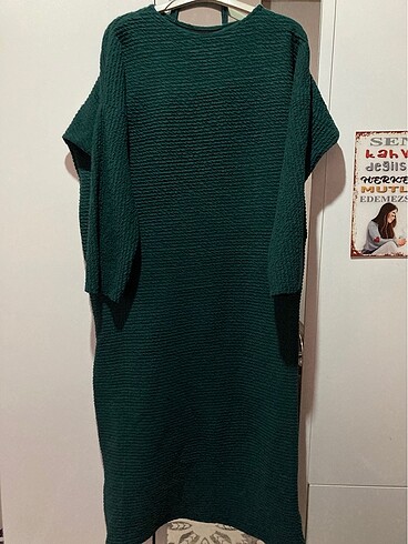 Yeşil elbise oversize