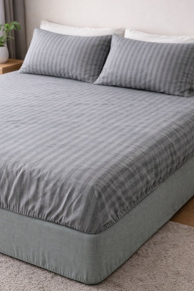 Çizgili Pastel Renkli Nevresim Takımı - Görsel 2