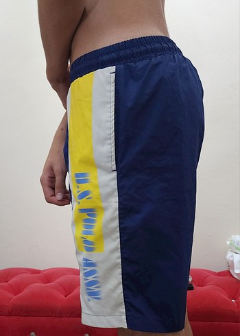 Erkek Mavi Renkli Mayo Spor Şort - Görsel 4