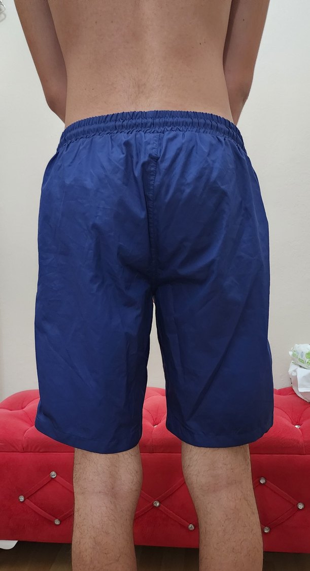 Erkek Mavi Renkli Mayo Spor Şort - Görsel 3