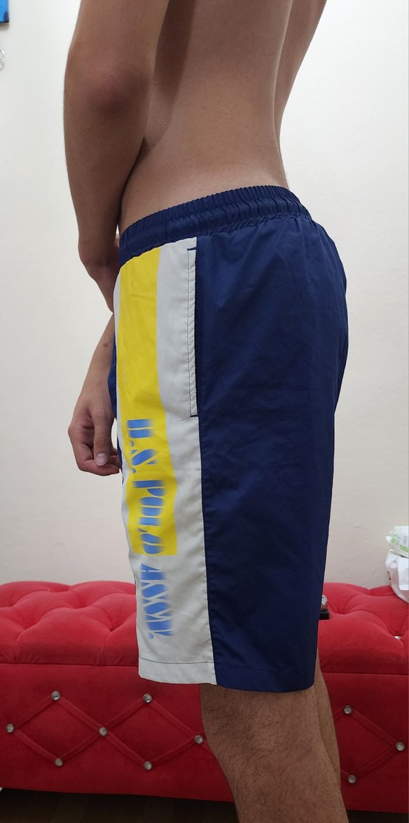 Erkek Mavi Renkli Mayo Spor Şort - Görsel 4