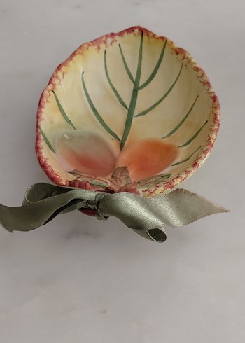 Diğer Pastel Turuncu Şeftali Desenli Tabak