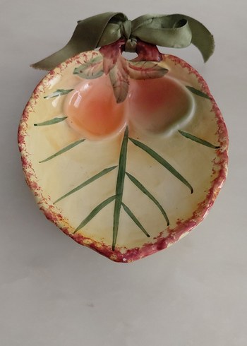 Pastel Turuncu Şeftali Desenli Tabak