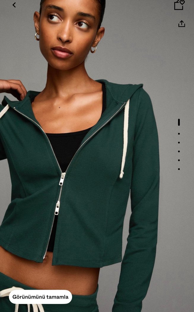 Kadın Koyu Yeşil Rahat Sweatpant - Görsel 2