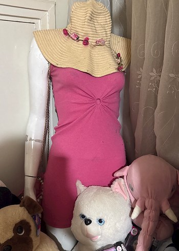 Pembe Mini Elbise