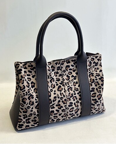 Leopar desen çanta