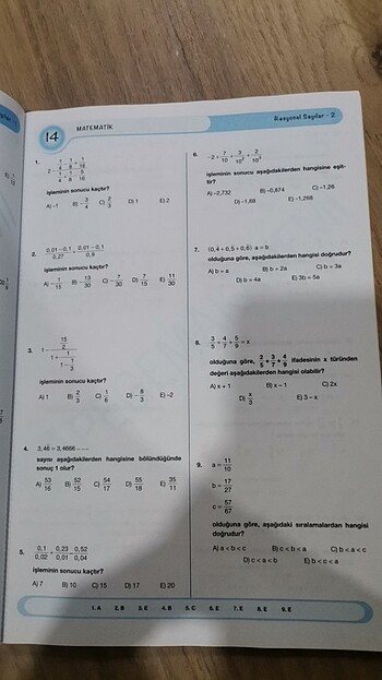 Beden KPSS Matematik Yaprak Test Pegem Akademi