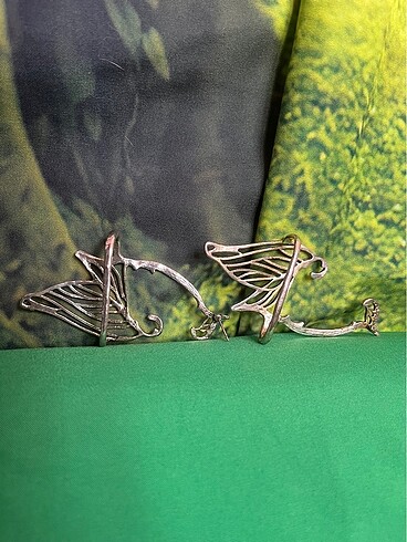 Beden gri Renk Elf Ear Küpe