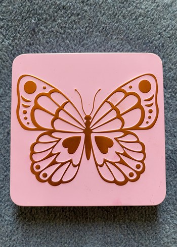 Pastel Pembe Kelebek Desenli Blush - Görsel 2