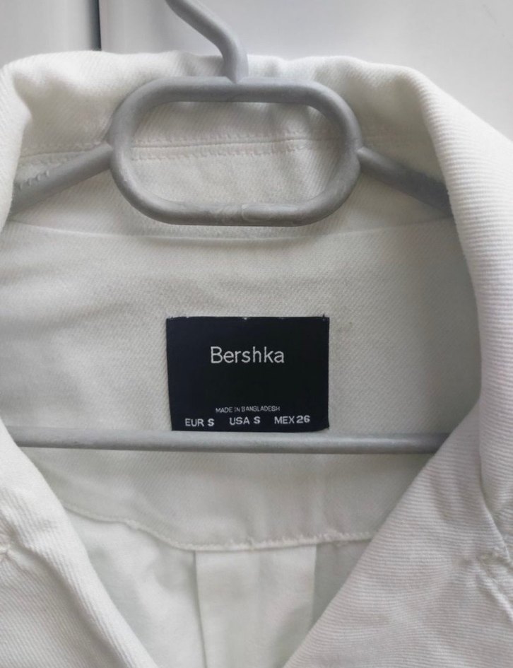 Beyaz Düğmeli Kadın Kot Ceket - Görsel 2