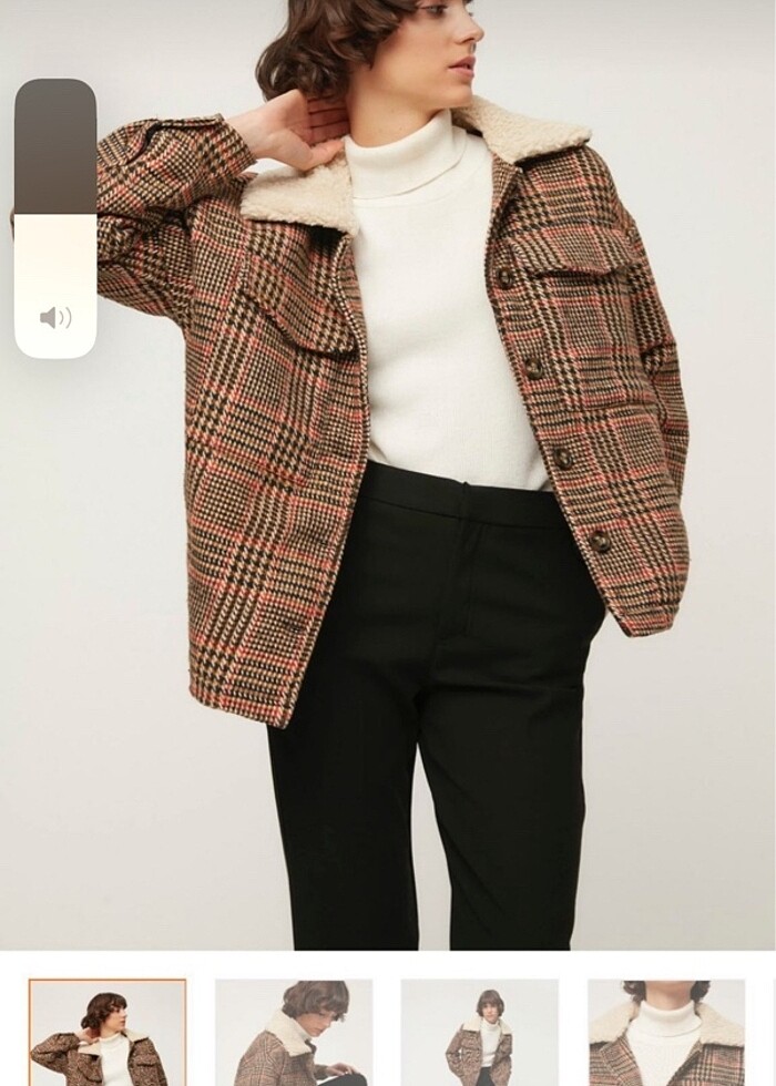 Ekoseli Kapütoneli Ceket - Görsel 2