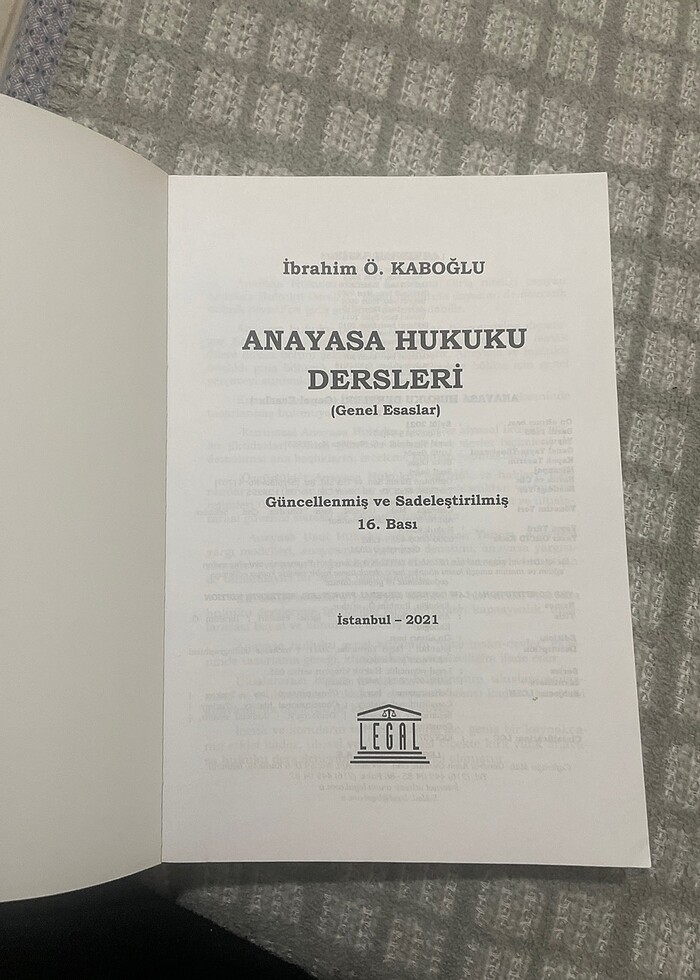 Anayasa Hukuku Dersleri Kitabı - Görsel 2