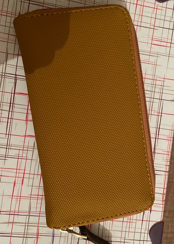 Koyu hardal sarısı Fermuarlı Kadın Portföy Cüzdan - Görsel 2