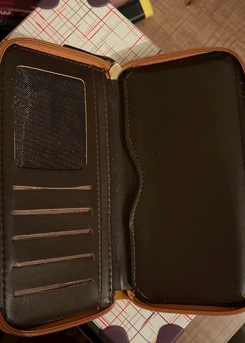 Koyu hardal sarısı Fermuarlı Kadın Portföy Cüzdan - Görsel 3