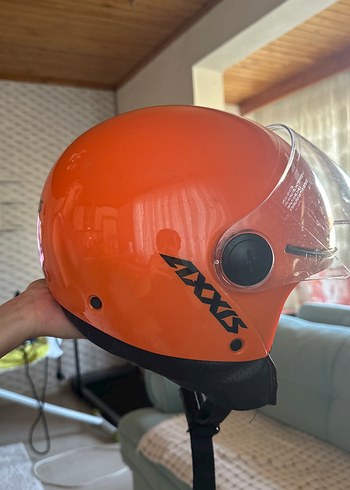 Turuncu Biker Motosiklet Kaskı Tokalı - Görsel 2