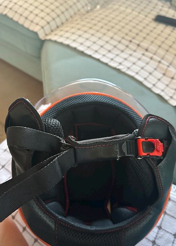 Turuncu Biker Motosiklet Kaskı Tokalı - Görsel 5