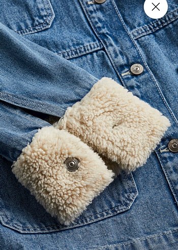 H&M Kürklü denim ceket