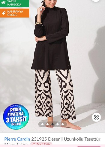 Pierre Cardin Siyah Tesettur Hasema Tekim
