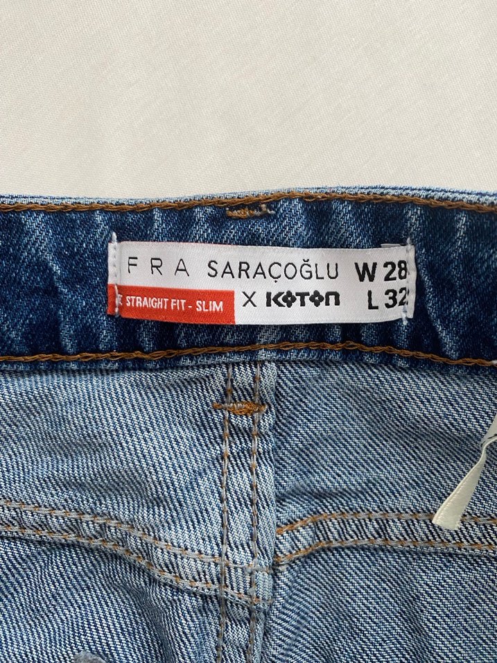 Kadın Mavi Kot Pantolon - Görsel 3